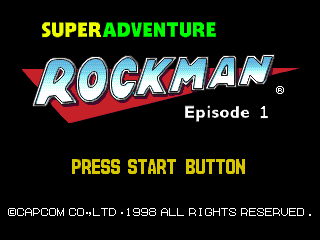 Super Adventure Rockman Title Screen